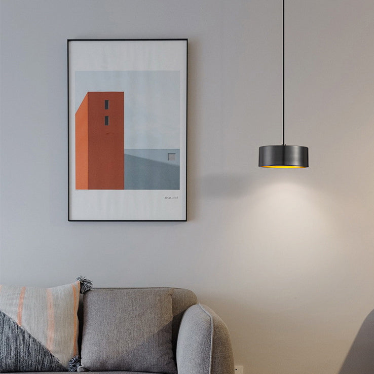 Skanto | Minimalistisk Rund Sylinder Jern LED Pendellampe for Soverom