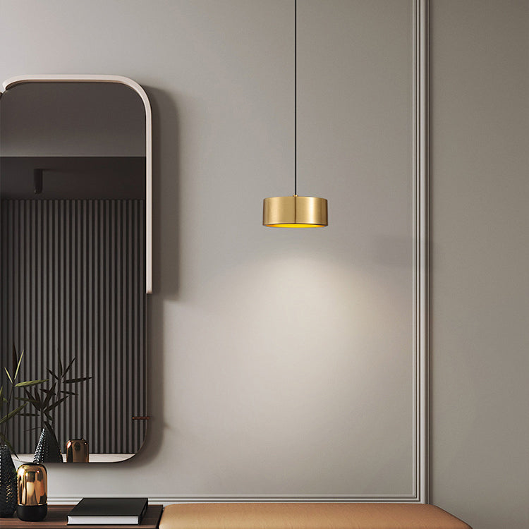 Skanto | Minimalistisk Rund Sylinder Jern LED Pendellampe for Soverom