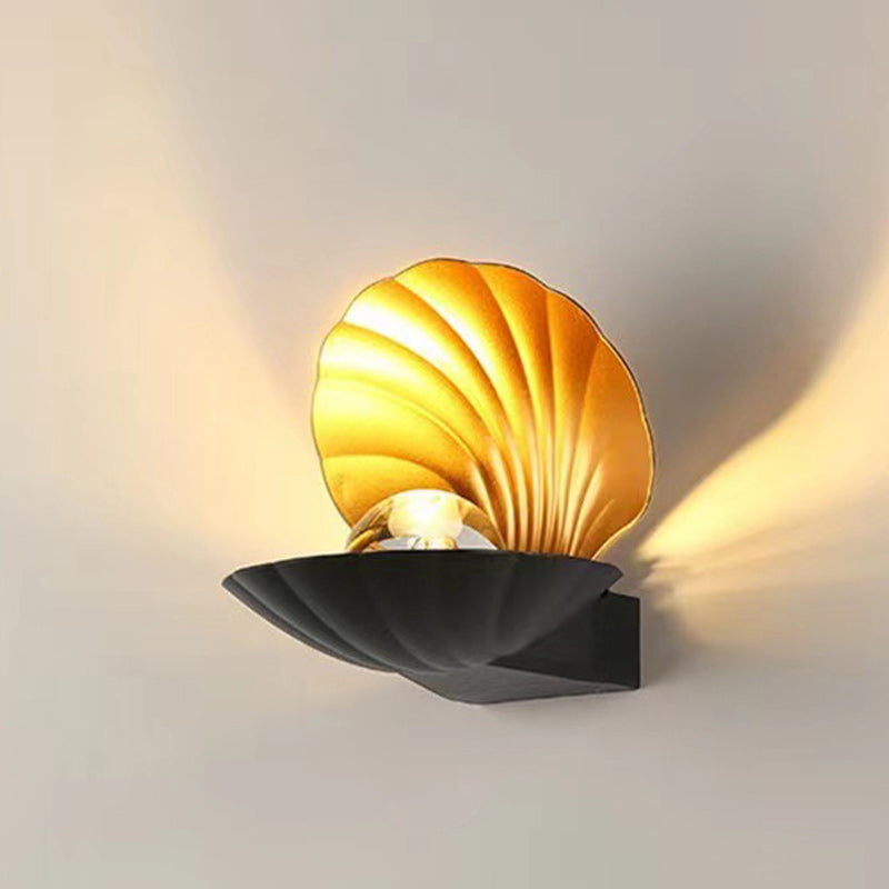 Moderne Kreativ Vanntett Skall Aluminium Akril LED Vegglampe For Utendørs Patio | Skanto