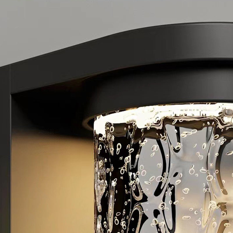 Moderne Luksus Vanntett Sylinder Rustfritt Stål Krystall LED Vegglampe For Utendørs Patio | Skanto