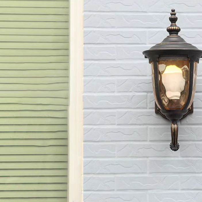 Samtidig Nordisk Krukke Aluminium Glass 1-Lykt Vegglampe For Utendørs Patio | Skanto