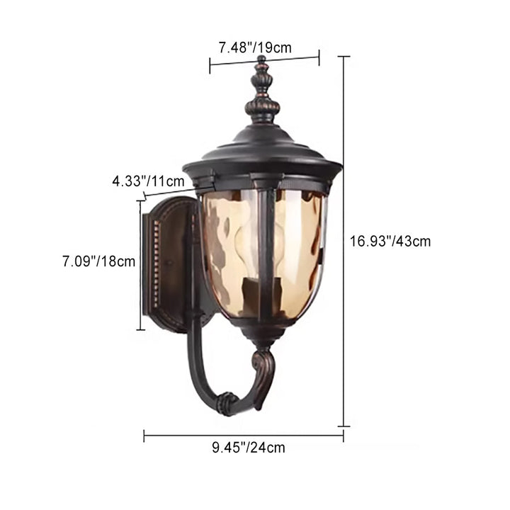 Samtidig Nordisk Krukke Aluminium Glass 1-Lykt Vegglampe For Utendørs Patio | Skanto