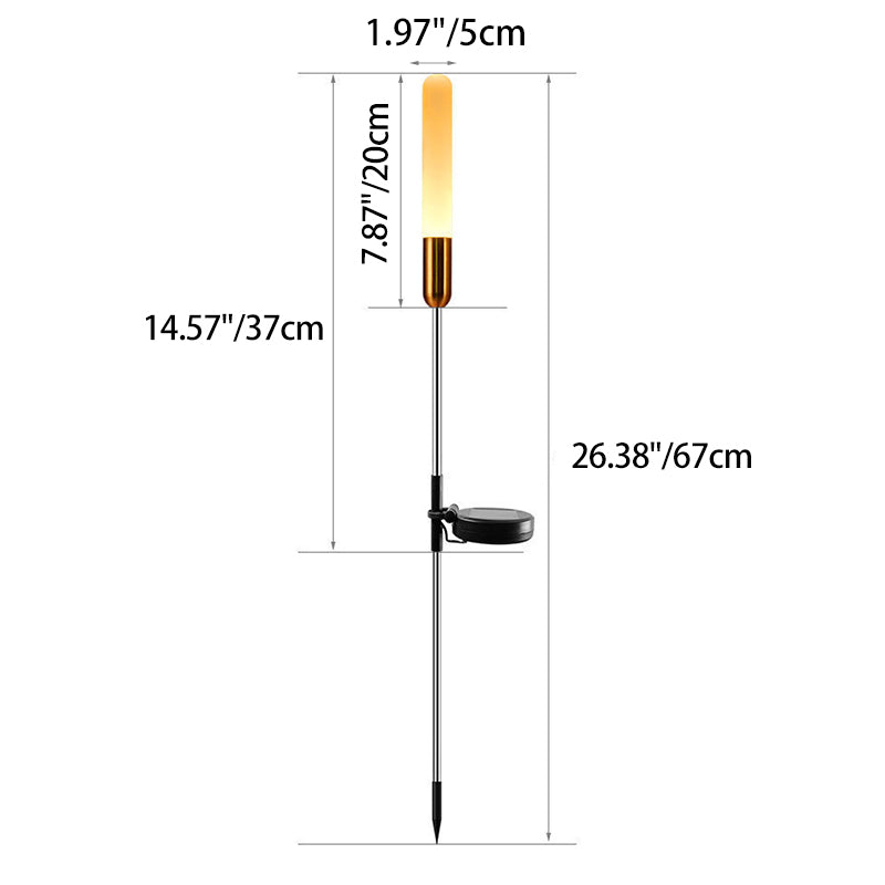 Moderne Art Deco Vanntett Solar Sylinder Akryl Aluminium Rustfritt Stål ABS LED Utendørs Lys Landskapsbelysning For Hage | Skanto