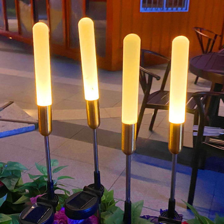 Moderne Art Deco Vanntett Solar Sylinder Akryl Aluminium Rustfritt Stål ABS LED Utendørs Lys Landskapsbelysning For Hage | Skanto