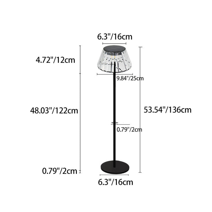 Samtidig Industriell Vanntett Sol USB Jern Glass Utendørs LED Stående Gulvlampe For Hage | Skanto