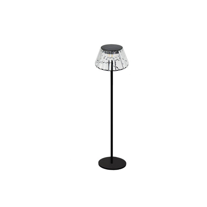 Vanntett solcelledrevet USB LED-gulvlampe laget av jern og glass for utendørs bruk i hagen