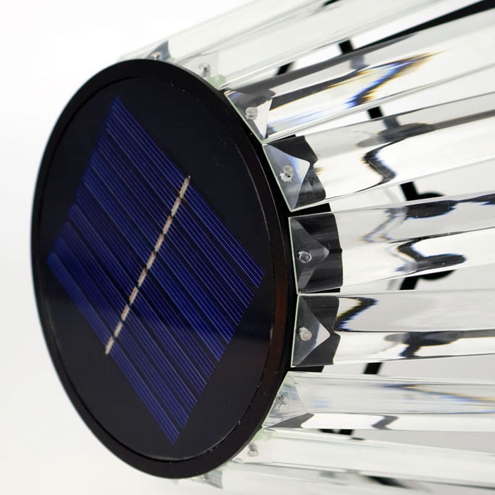 Vanntett solcelledrevet USB LED-gulvlampe laget av jern og glass for utendørs bruk i hagen