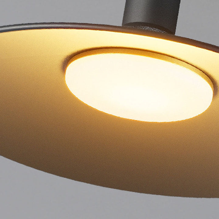Moderne Industrielle Vanntette Aluminium Rund 1-Lys Semi-Flush Taklampe For Utendørs Patio | Skanto