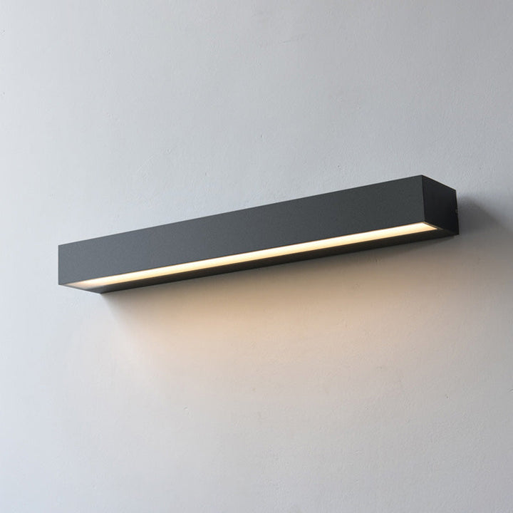 Rektangulær, vanntett LED-vegglampe av aluminium for hagen