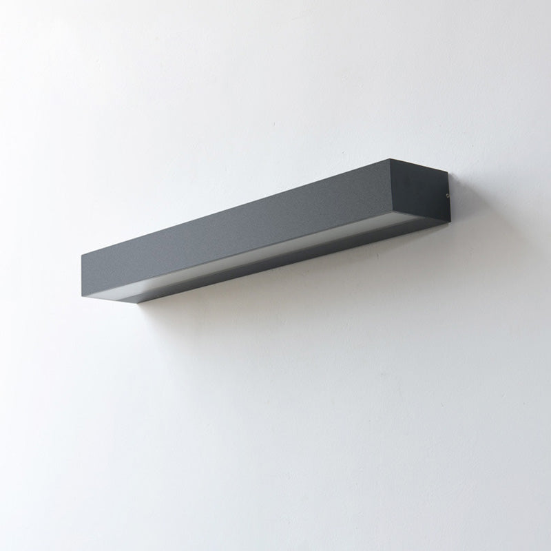 Moderne Minimalistisk Rektangulær Bar Vanntett Aluminium LED Vegglampe For Hage | Skanto