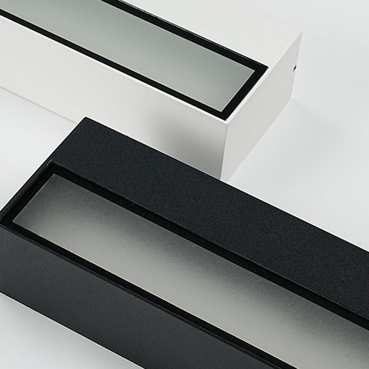 Moderne Minimalistisk Rektangulær Bar Vanntett Aluminium LED Vegglampe For Hage | Skanto