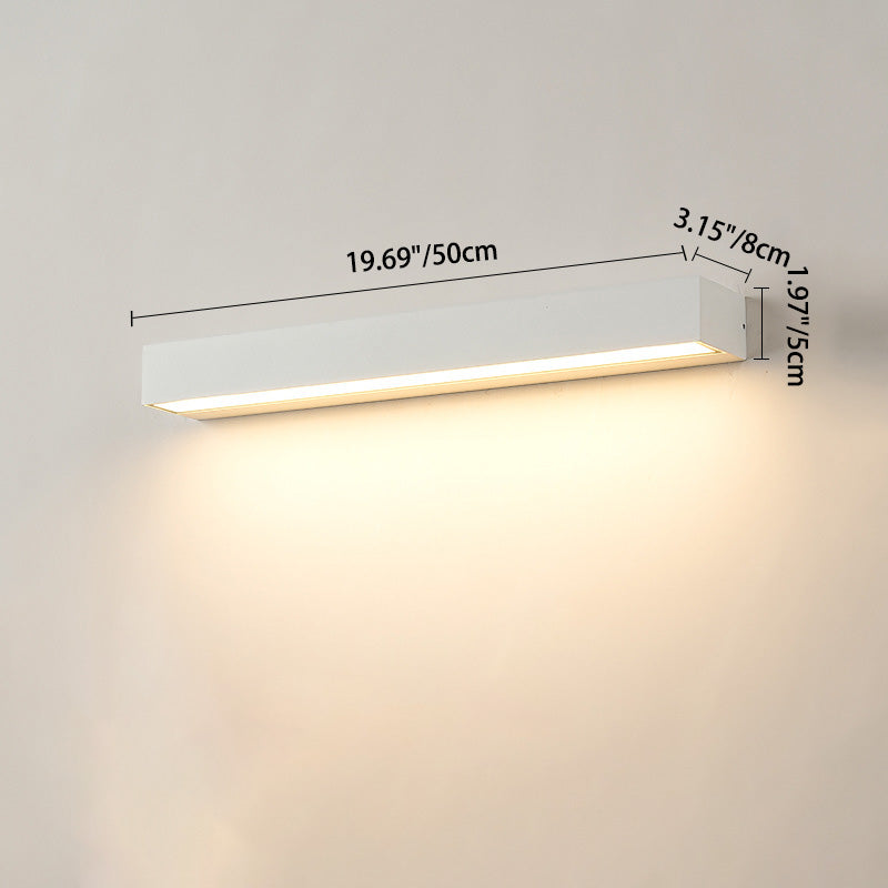 Rektangulær, vanntett LED-vegglampe av aluminium for hagen