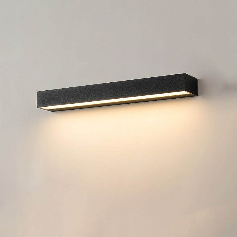 Moderne Minimalistisk Rektangulær Bar Vanntett Aluminium LED Vegglampe For Hage | Skanto