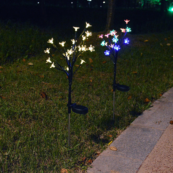 Moderne Art Deco Kirsebærblomst Lotus Plast LED Utendørs Bakke Plug Light For Hage | Skanto