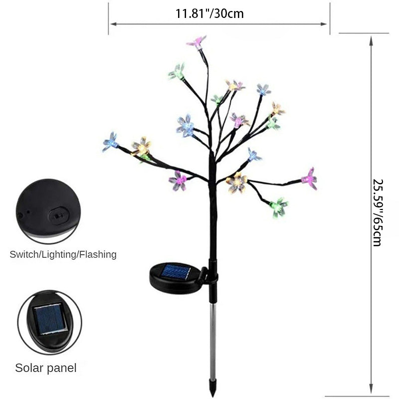 Moderne Art Deco Kirsebærblomst Lotus Plast LED Utendørs Bakke Plug Light For Hage | Skanto