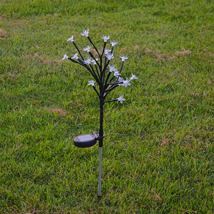 Moderne Art Deco Kirsebærblomst Lotus Plast LED Utendørs Bakke Plug Light For Hage | Skanto