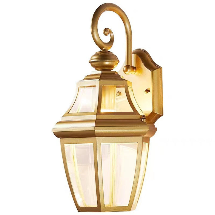Moderne Nordisk Rund Court Vanntett Glass Hardware 1-Lys Vegglampe For Utendørs Patio | Skanto