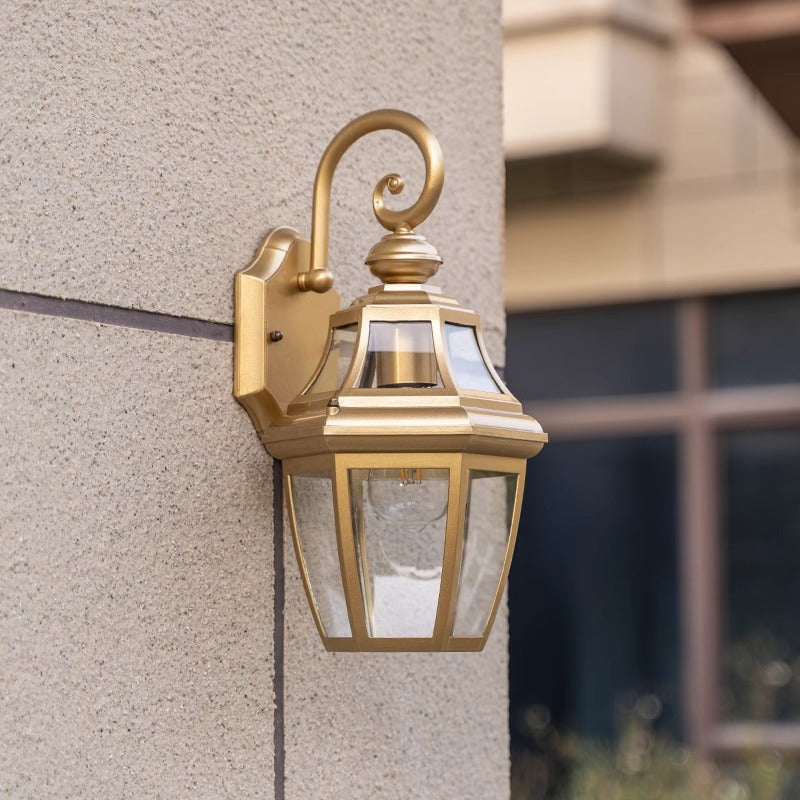 Moderne Nordisk Rund Court Vanntett Glass Hardware 1-Lys Vegglampe For Utendørs Patio | Skanto
