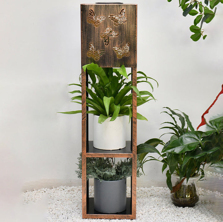 Moderne Minimalistisk Rektangel Sommerfugl Kolibri Gulvflue Jern LED Utendørs Lys For Hage | Skanto