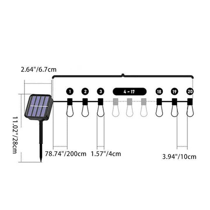 Skanto | Modern Minimalist Rund Lang Linje Glass Jern LED Lysstreng For Hage