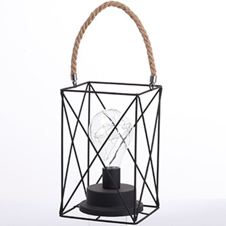 Skanto | Moderne Minimalist Vertikale Stripete Firkantrund Jern LED Bordlampe For Stue