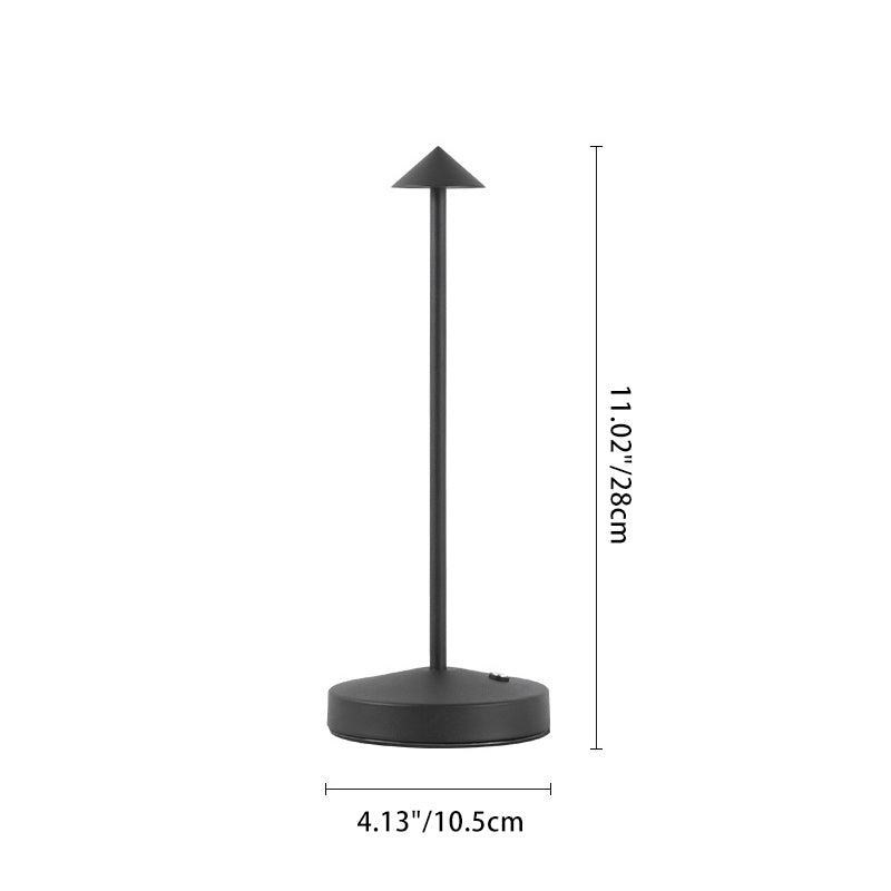 Skanto | Modern Enkelhet Triangel Kjegle Rund Akryl Sylinder Jern LED Bordlampe for Stuen