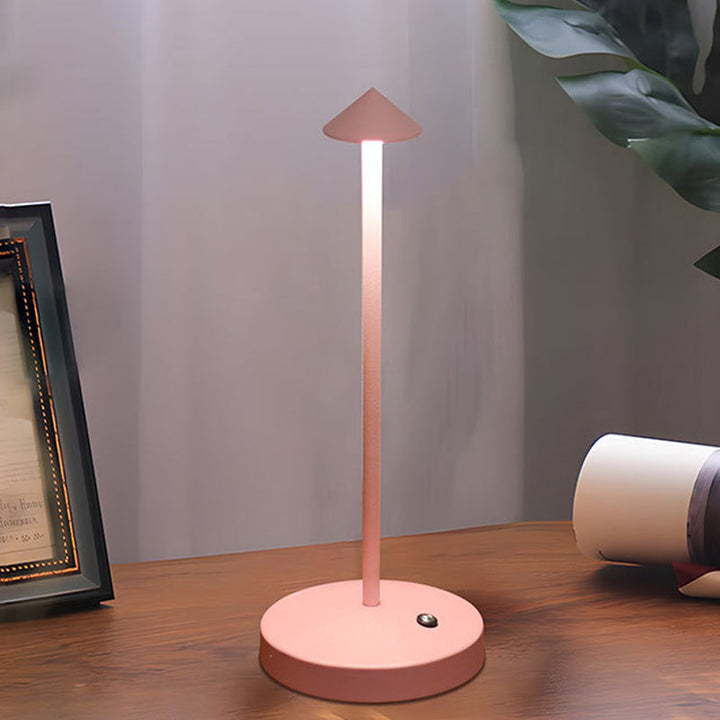 Skanto | Modern Enkelhet Triangel Kjegle Rund Akryl Sylinder Jern LED Bordlampe for Stuen