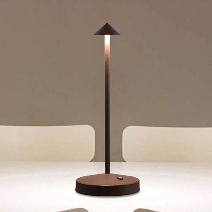 Skanto | Modern Enkelhet Triangel Kjegle Rund Akryl Sylinder Jern LED Bordlampe for Stuen