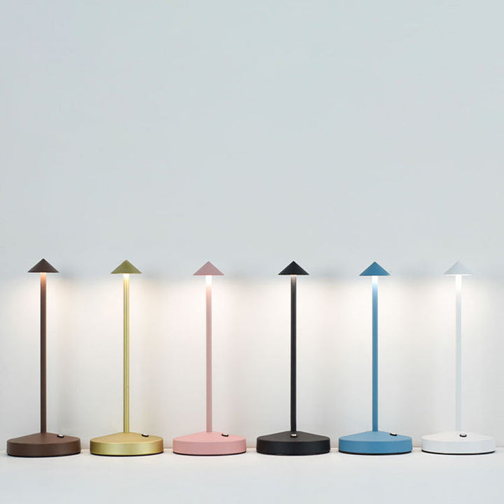 Skanto | Modern Enkelhet Triangel Kjegle Rund Akryl Sylinder Jern LED Bordlampe for Stuen