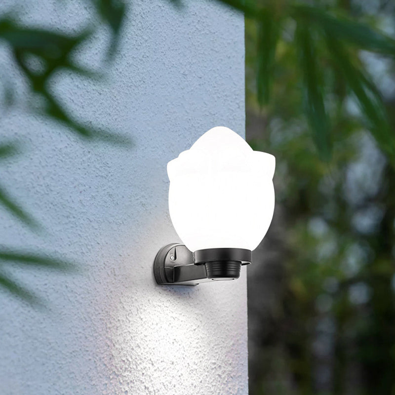 Moderne Enkelhet Blomst Kegle Firkantet Sylinder Ball Akryl ABS Jern 1-Lys Vegglampe For Utendørs Patio | Skanto