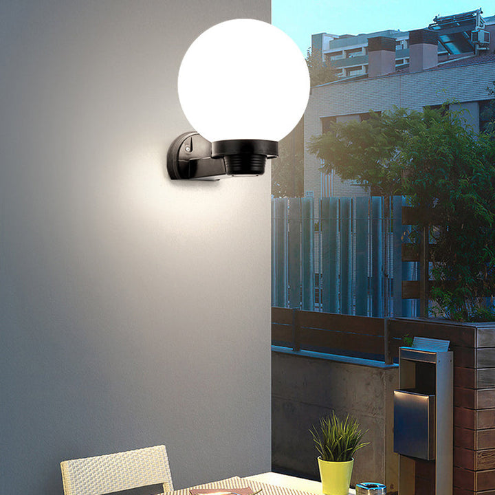Moderne Enkelhet Blomst Kegle Firkantet Sylinder Ball Akryl ABS Jern 1-Lys Vegglampe For Utendørs Patio | Skanto