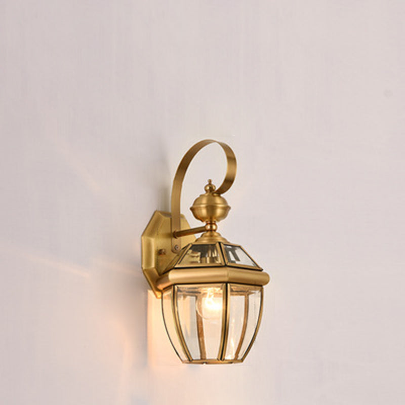 Moderne Skandinavisk Sekskantet Rund Firkantet Glass Messing 1/3 Lys Vegglampe For Hage | Skanto