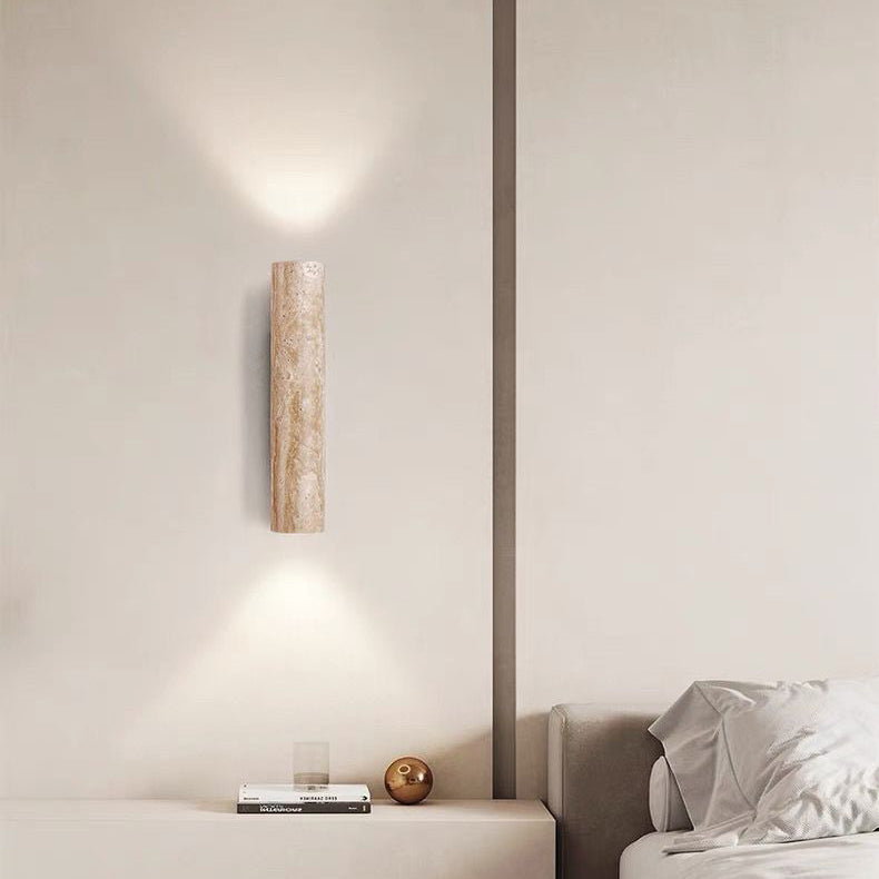 Skanto | Nordivea Travertin Vegglampe | Skandinavisk Design | 2-Lys | Tre & Travertin