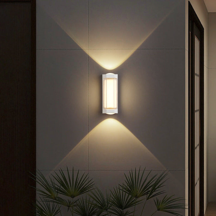 Moderne Enkelhet Rektangulær Rund Diamond PC Aluminium LED Vegglampe For Hage | Skanto