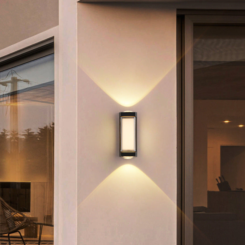 Moderne Enkelhet Rektangulær Rund Diamond PC Aluminium LED Vegglampe For Hage | Skanto