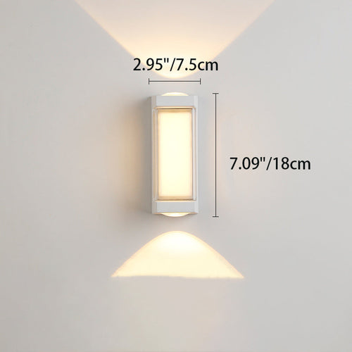 Moderne Enkelhet Rektangulær Rund Diamond PC Aluminium LED Vegglampe For Hage | Skanto