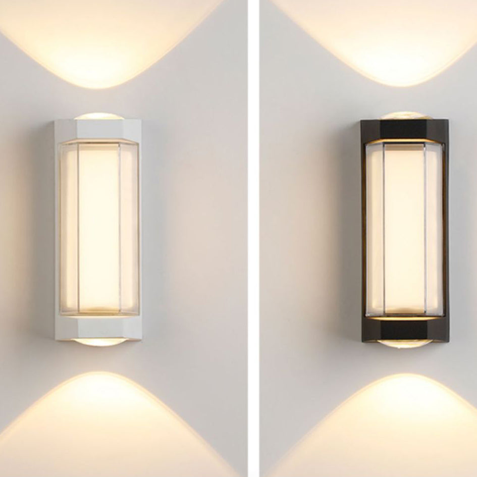 Moderne Enkelhet Rektangulær Rund Diamond PC Aluminium LED Vegglampe For Hage | Skanto