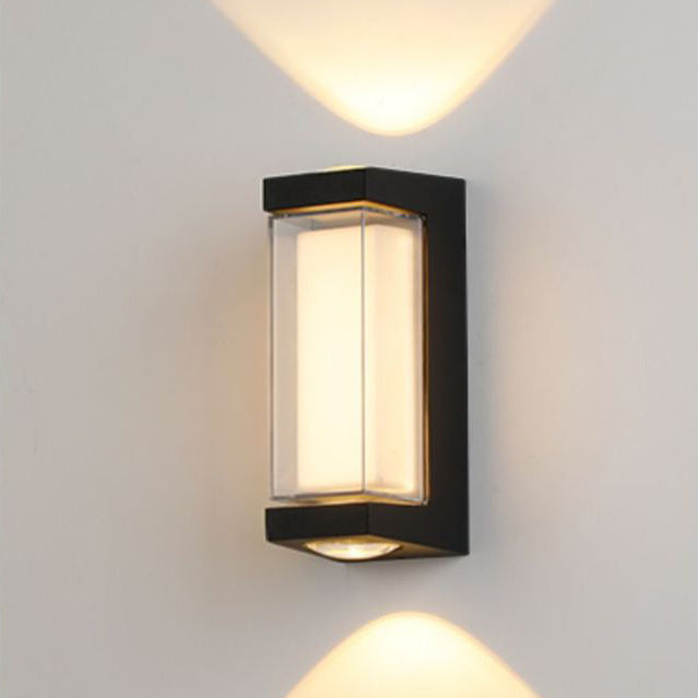 Moderne Enkelhet Rektangulær Rund Diamond PC Aluminium LED Vegglampe For Hage | Skanto
