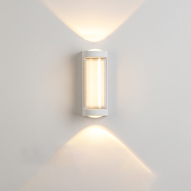 Moderne Enkelhet Rektangulær Rund Diamond PC Aluminium LED Vegglampe For Hage | Skanto