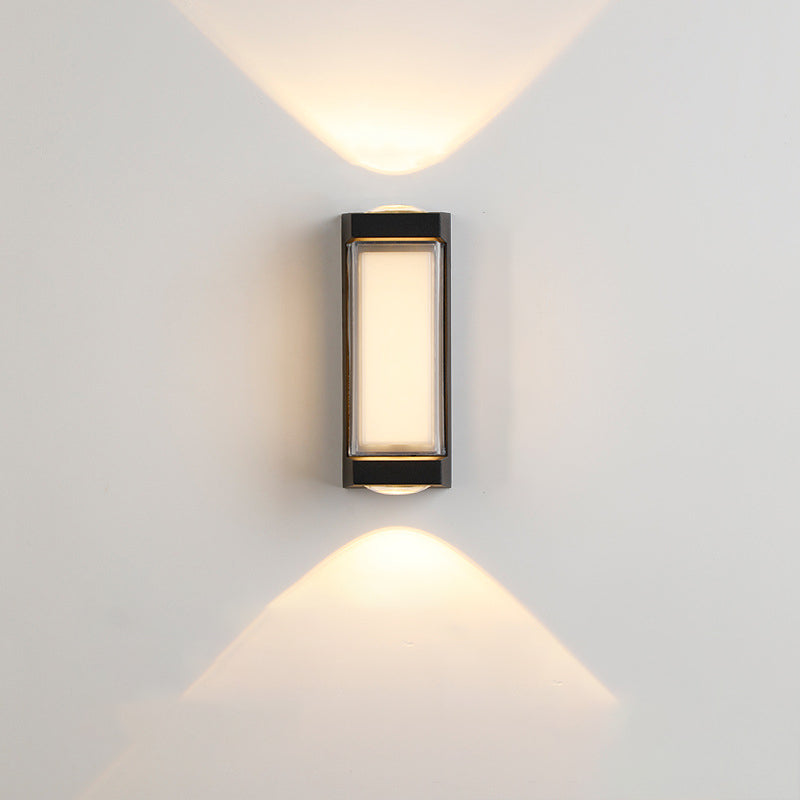 Moderne Enkelhet Rektangulær Rund Diamond PC Aluminium LED Vegglampe For Hage | Skanto