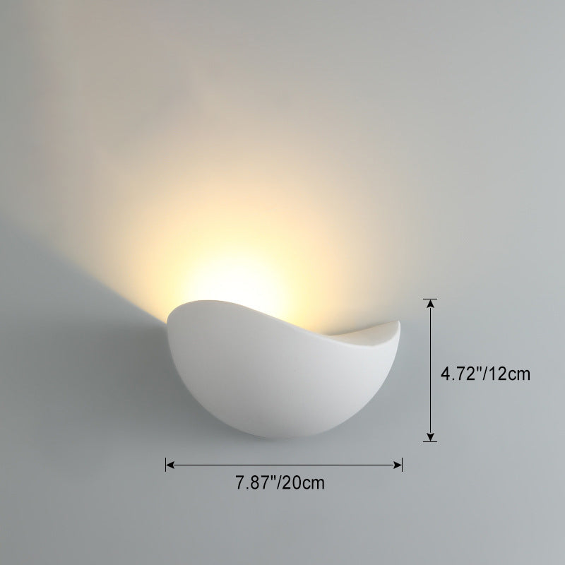 Trekantet, halvsirkelformet LED-vegglampe i fugleredeform av vanntett aluminium til terrassen