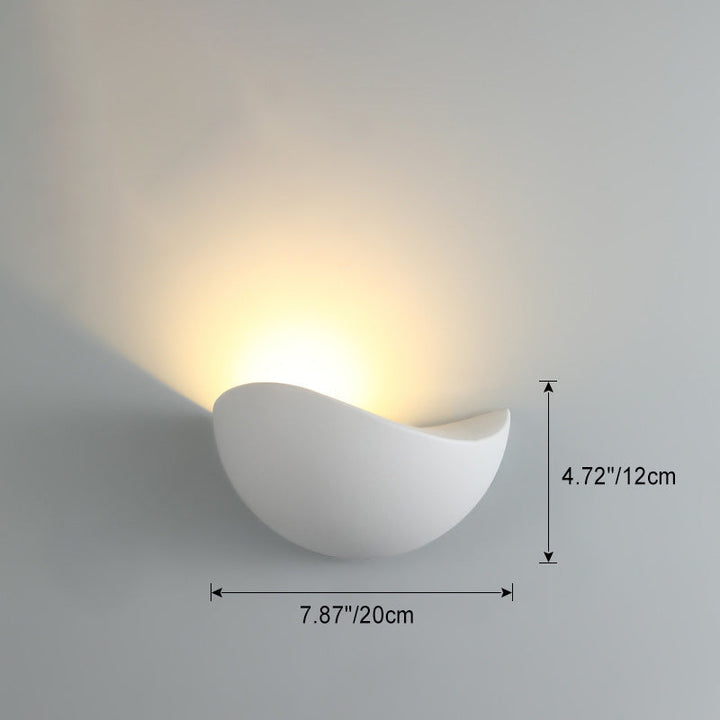 Trekantet, halvsirkelformet LED-vegglampe i fugleredeform av vanntett aluminium til terrassen