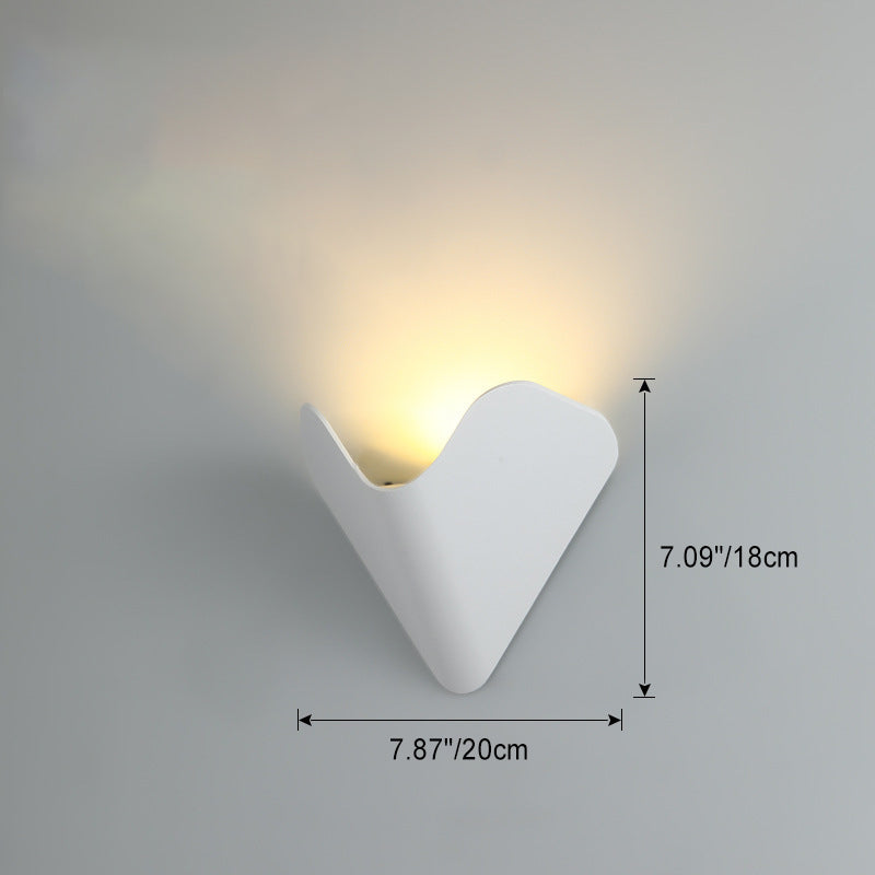 Trekantet, halvsirkelformet LED-vegglampe i fugleredeform av vanntett aluminium til terrassen
