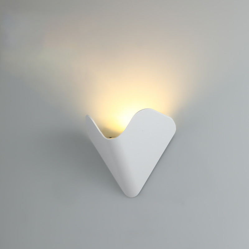 Moderne Minimalistisk Trekant Fuglerede Halv Sirkel Vanntett Aluminium LED Vegglampe For Utendørs Patio | Skanto