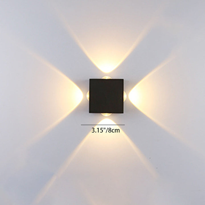 Moderne Minimalistisk Rund Kvadratisk Orb Linse Aluminium LED Vegglampe For Hage | Skanto