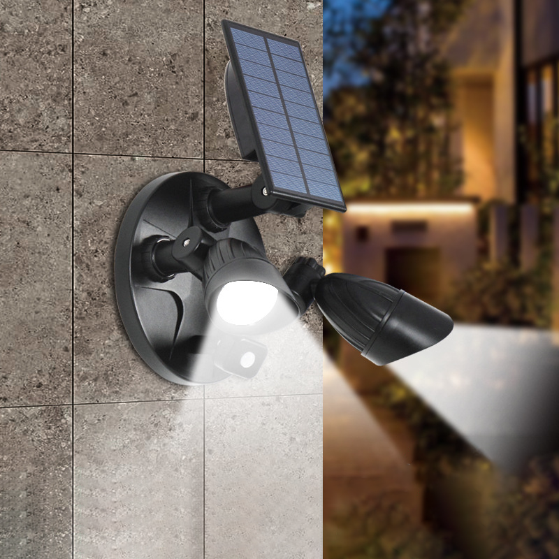Moderne Enkelhet Sol Vannavstøtende ABS PC Overvåkningskamera Rotérbart Bevegelsessensor LED Vegglampe For Utendørs Patio | Skanto
