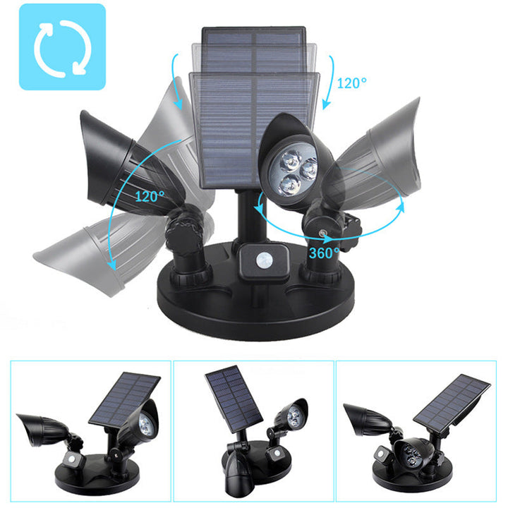 Moderne Enkelhet Sol Vannavstøtende ABS PC Overvåkningskamera Rotérbart Bevegelsessensor LED Vegglampe For Utendørs Patio | Skanto