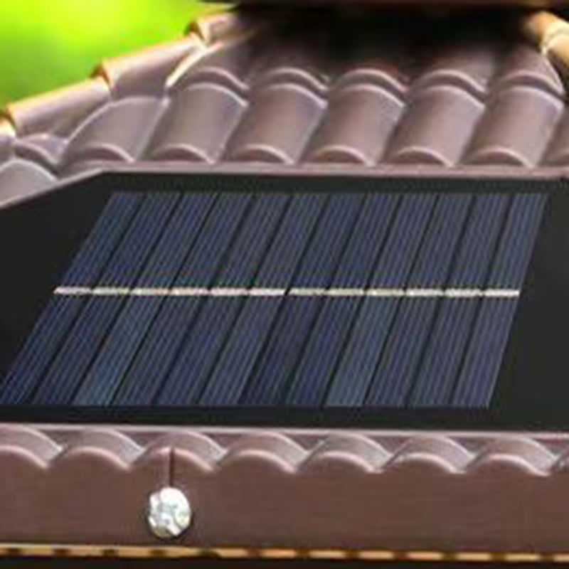 Tradisjonell kinesisk solfanger vanntett aluminium PC-glass furu tre kvadratisk sylinder LED landskapsbelysning utendørs lys for utendørs terrasse | Skanto