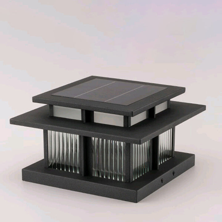 Moderne Minimalistisk Solvannsikker Firkantet Sylinder Aluminiumlegering Glass LED Landskapsbelysning Utendørs Lys For Utendørs Patio | Skanto