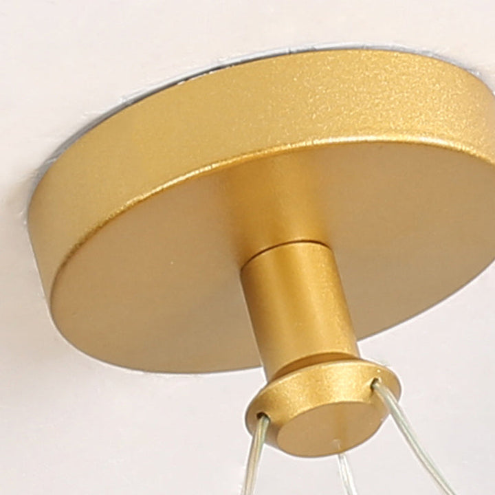 Skanto | Moderne Nordisk Rund Metall Silica LED Semi-Flush Mount Taklampe for Korridor